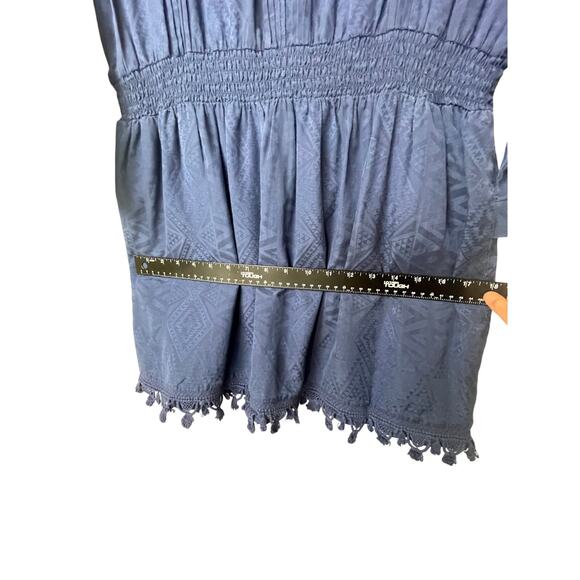 Sea New York Women's Boho Dress Size 8 Silk Blend Crochet Pom Pom Detail - Picture 16 of 16